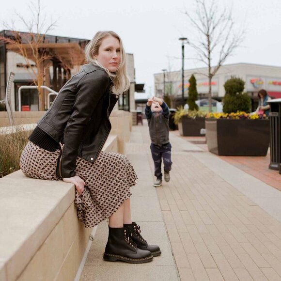 Dr Doc Martens Zavala Combat Boots Leather Black 8 Eye Lace Up 41 US 9-10 Women - Picture 11 of 11